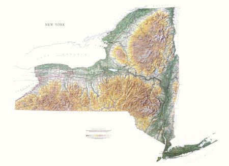 New York State Topographic Map | Tourist Map Of English